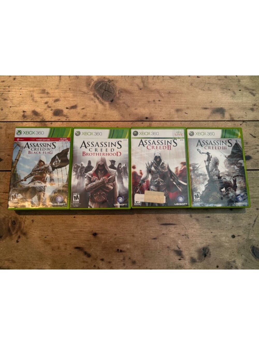 Assassins Creed Xbox 360 Game Lot: Black Flag Brotherhood II III - Target Editio